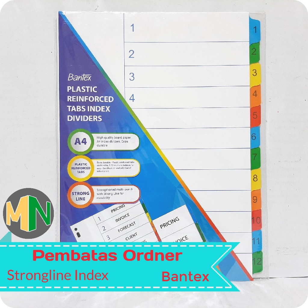 Pembatas Ordner Strongline Divider & Indexes A4 Bantex