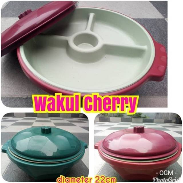 Wakul Hajatan Motif Cherry tempat bancaan Wakul Plastik tempat kenduri Promo Produk Laris