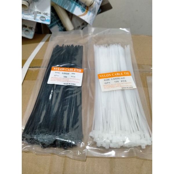 kabel tis tali pengikat ties 20cm 1pack 100pcs