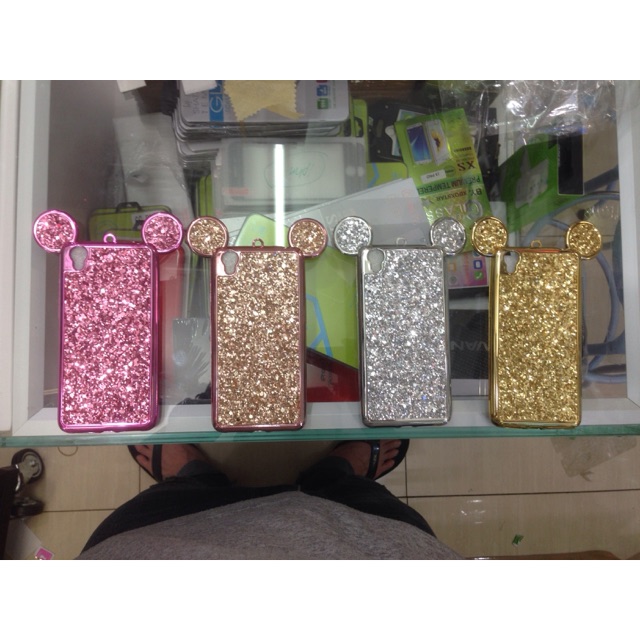 super glitter Mickey ear softcase for oppo F1 - a35