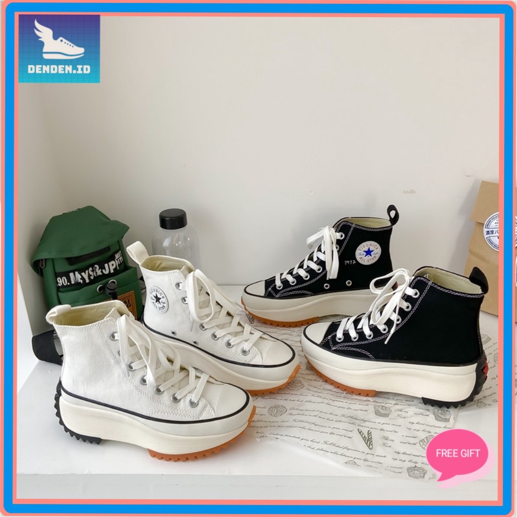 [DENDEN.ID] Sepatu Boots Wanita Sol Tinggi Fashion Korea Sneakers Wanita