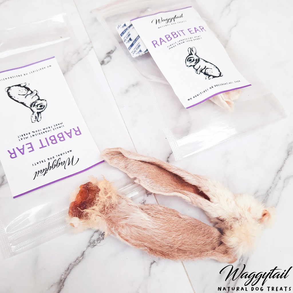 Snack Cemilan Anjing Dog treat rabbit ear Jerky kuping kelinci