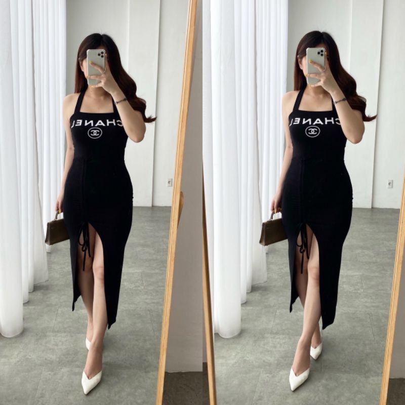 CHANNEL SLIT DRESS