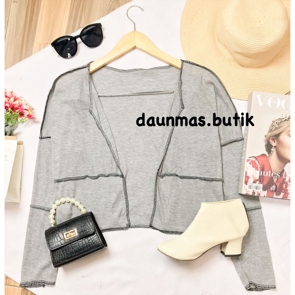 1KG MUAT 7PCS | ASVY OUTER CARDIGAN KARDIGAN BOBAL HITS OOTD SELEBGRAM FASHION GROSIR MURAH WANITA TERKINI-ASVY SILVER