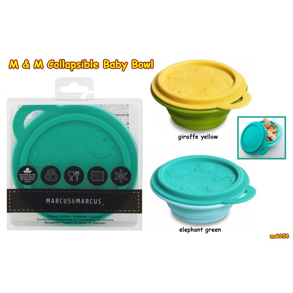 MAK156 M&amp;M MARCUS AND MARCUS BABY BOWL COLLAPSIBLE MANGKOK SILIKON BAYI