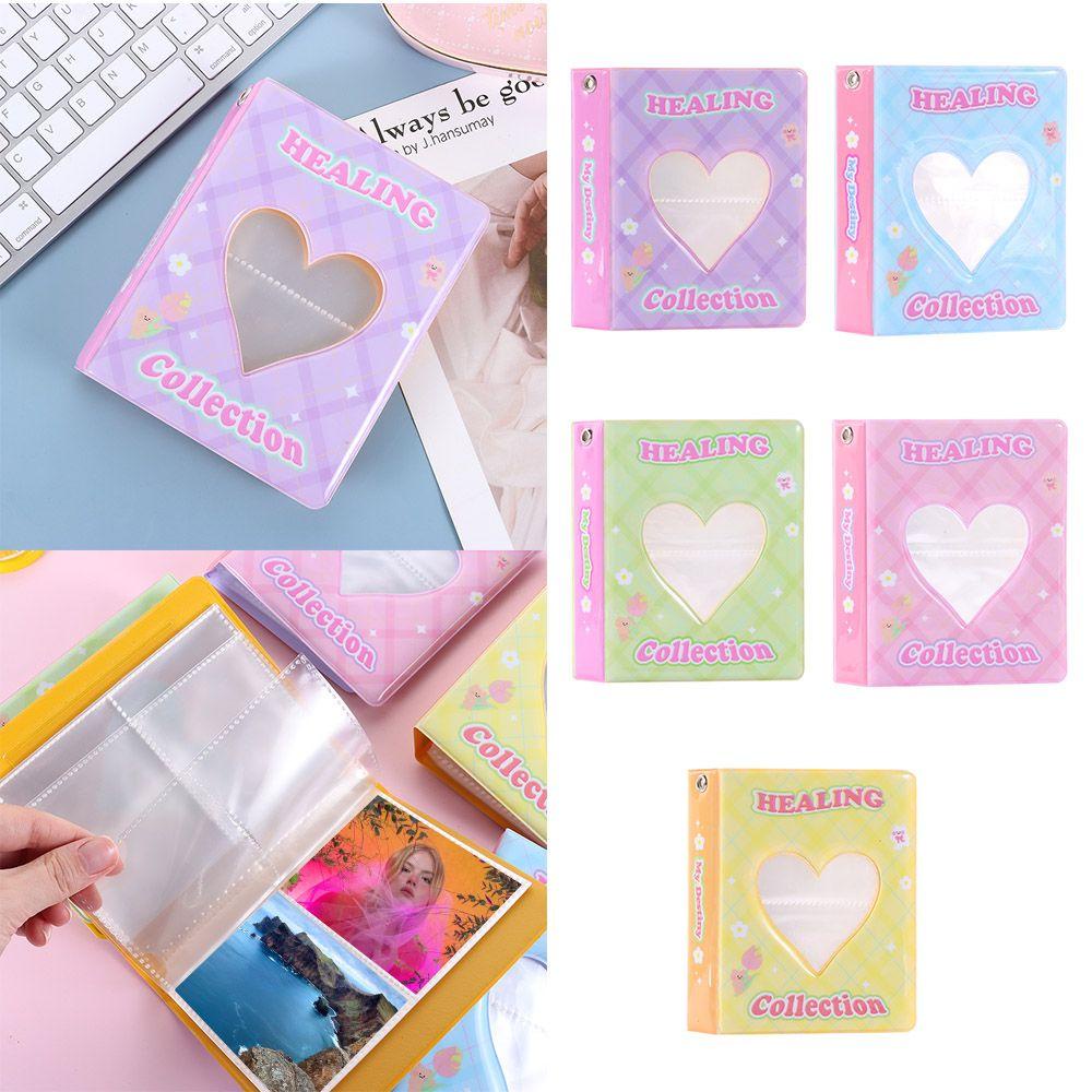 R-flower Album Foto Mini Bisa Ganti Inner Bolong Hati Kawaii Photocard Holder