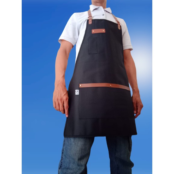 celemek barista apron cowok cewek cafe keren anti air logo keren custom bordir premium