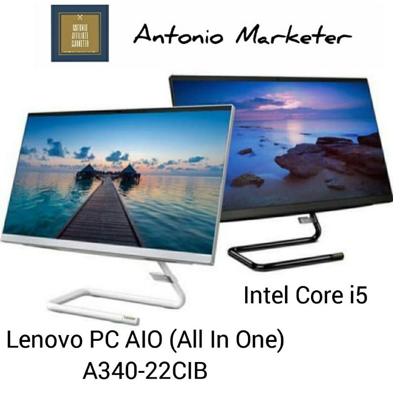 LENOVO PC AIO ALL IN ONE A340-22ICB - i5-9400T 8GB RAM 1TB HDD R530 2GB 21.5" W10