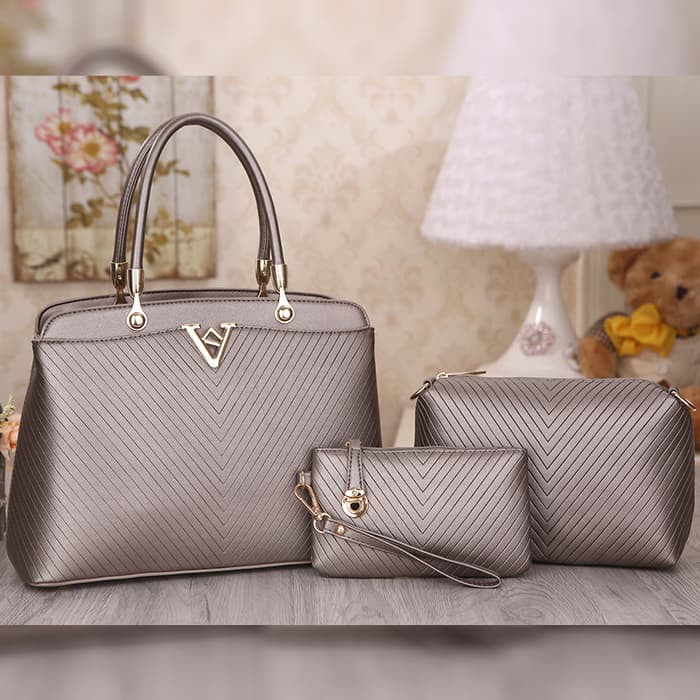 TAS WANITA KEKINIAN DAN TERMURAH Tas Fashion Wanita Import Style Korea B4702 Blue 3 in 1Red LJ820