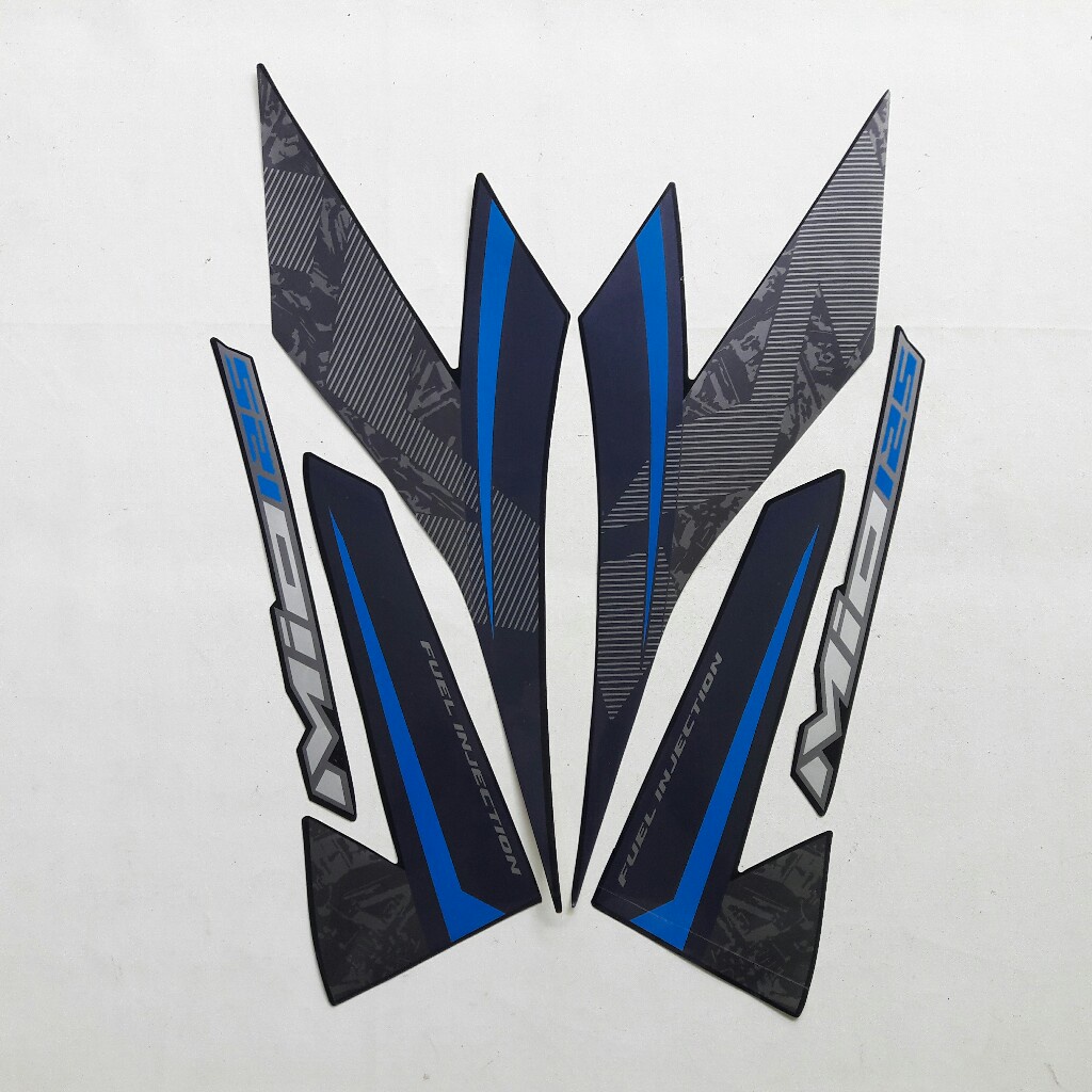 stiker motor Mio m3 125 2019 full hitam-biru