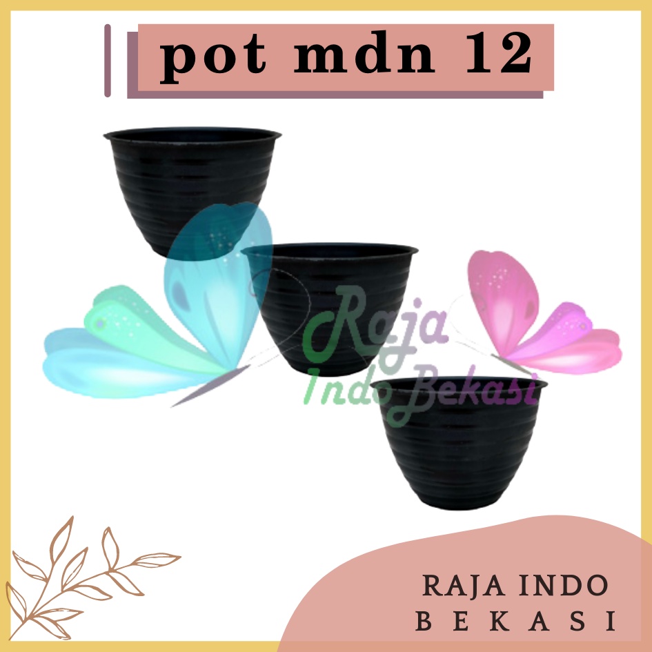 Pot Tawon 12 CM Hitam Pot Tawon Mdn - Pot Plastik 12CM Vas Pot Bunga Tawon Pot Bunga Aglonema