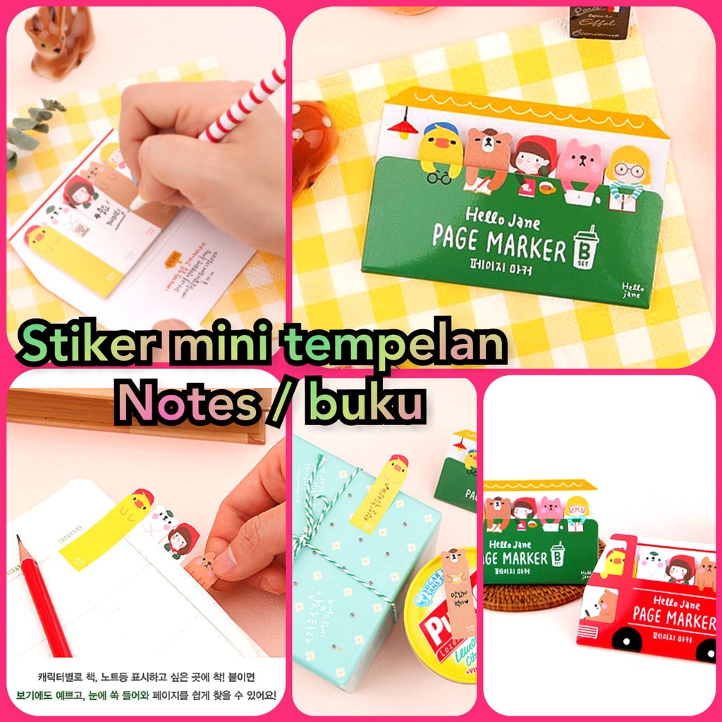 

[DBEST] Stiker Sticker Mini Sticky Notes Message Japanese Korean Lucu girl finger Korean Korea Memo Label Mini Cute