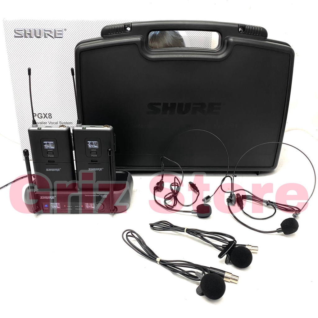 Mic Wireless Shure PGX8 / PGX 8 Mic jepit / clip on headset ORIGINAL