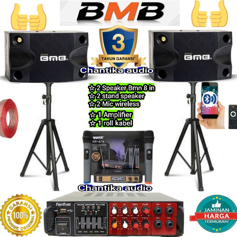 paket karaoke bluetooth Bmb 8 inch Paketan audio Rumah Home Theater set 8