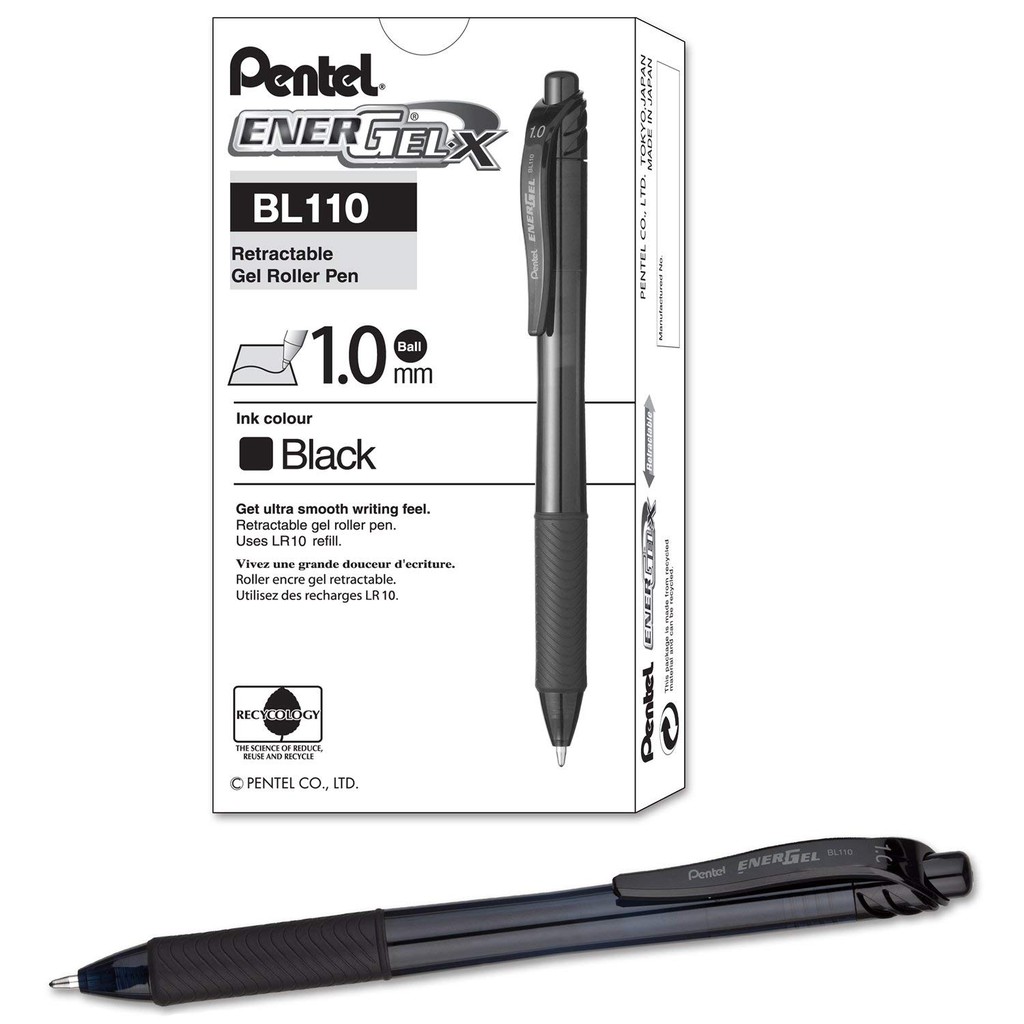 

Pen Pentel EnerGel-X BL 110 1.0 mm Hitam/Biru