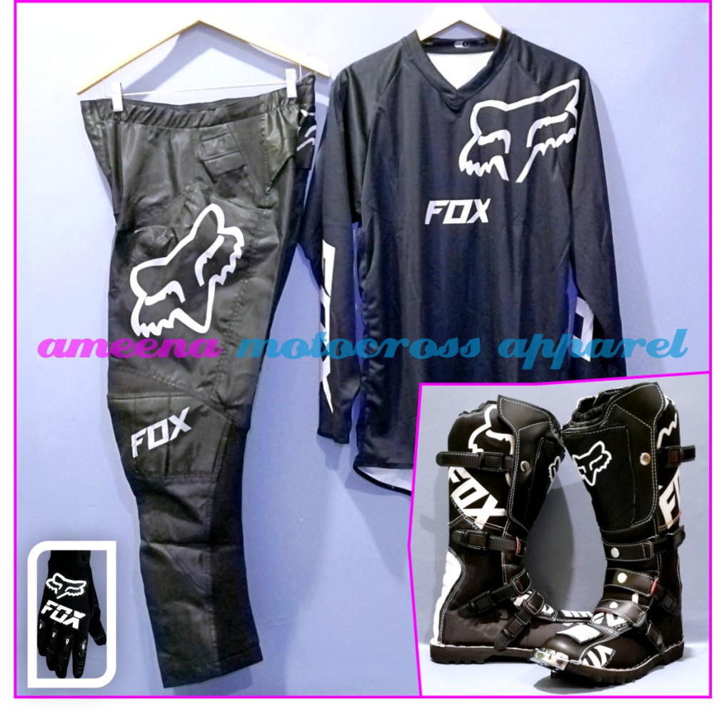 Jerseyset Cross, Sepatu Trail &amp; Sarung Tangan Motocross Fullset - JSG010A