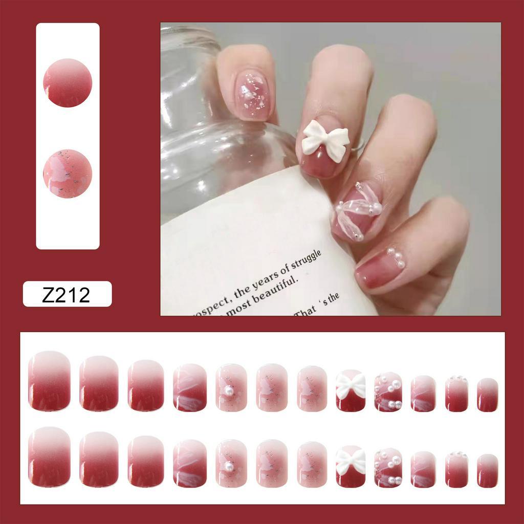 Pretty KUKU TIPE D/WR/MJ Kuku palsu 24 pcs Fashion Acylic Free lem 2gr/Fake Nail Art/Kuku Palsu Panjang