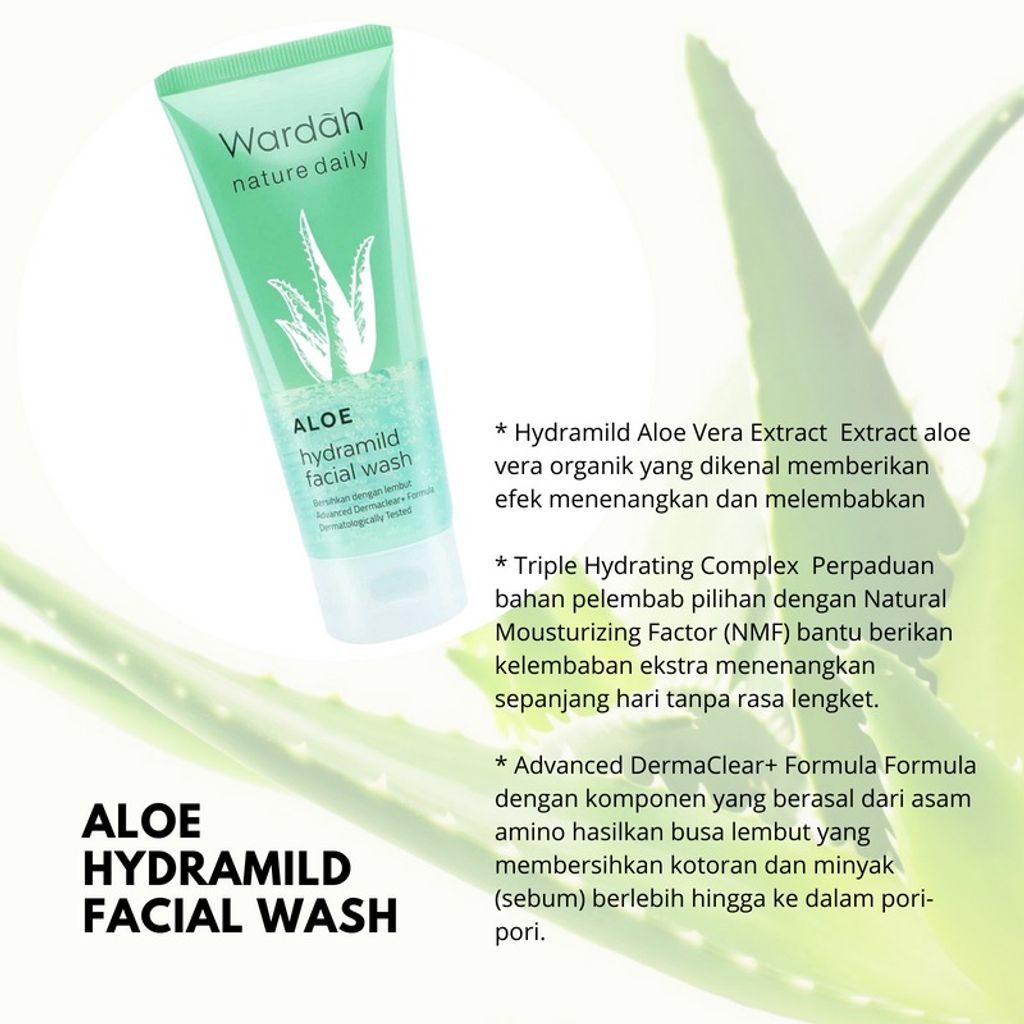 WARDAH _  NATURE DAILY ALOE HYDRAMILD FACIAL WASH 60ML