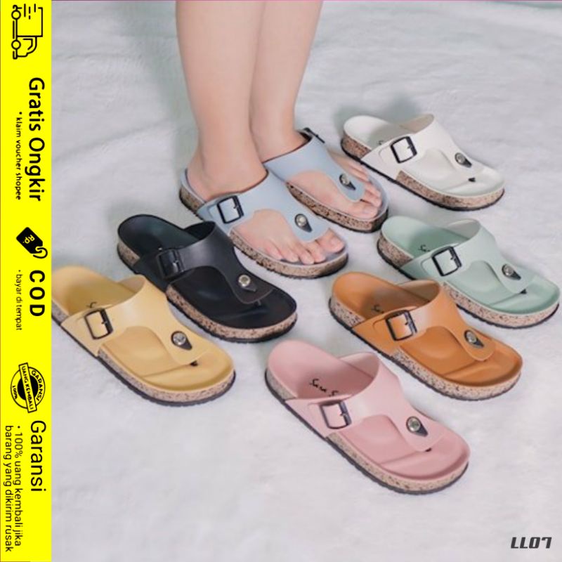 Sandal Wanita Terbaru Kekinian Murah Sendal Kondangan Remaja Cantik Cewek Perempuan LL07