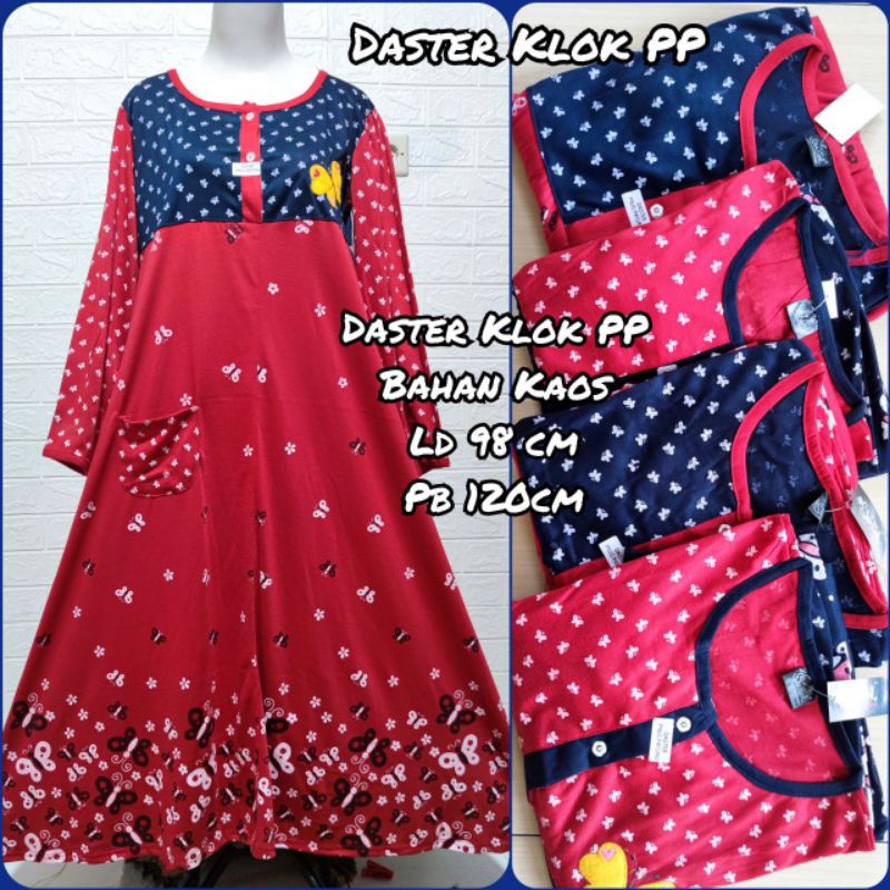 Daster Kaos Payung Daster klok Dewasa Lengan Panjang