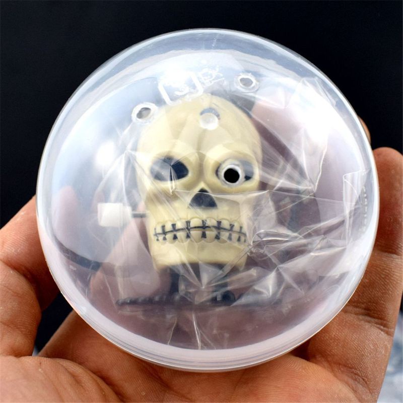 Mary Skeleton Mini Otomatis Wind-up Mainan Hantu Lucu Berbentuk ABS Halus Perlengkapan Pesta Halloween Kejutan Telur Paskah Liburan