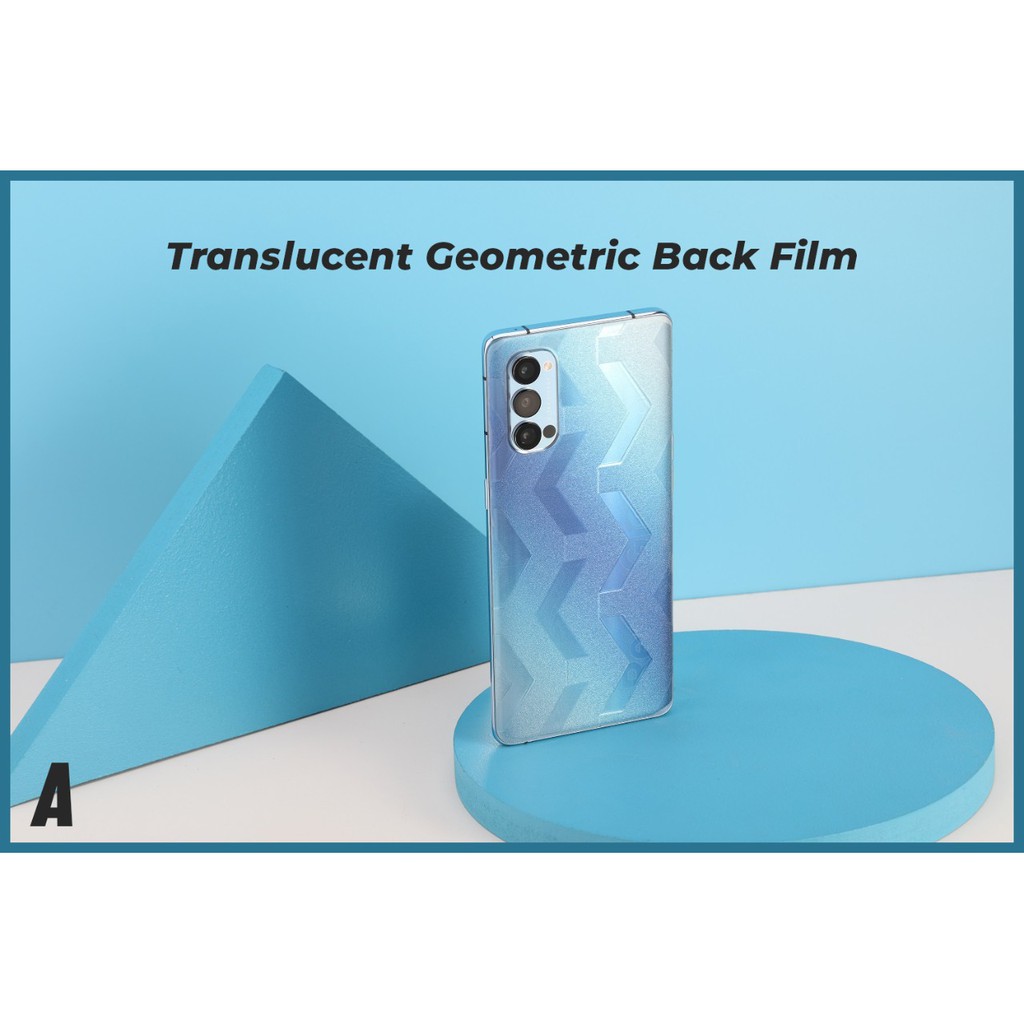 Translucent Geometric Back Film/Garskin/Backskin Semua Type HP 3D Anti Slip dan Custom