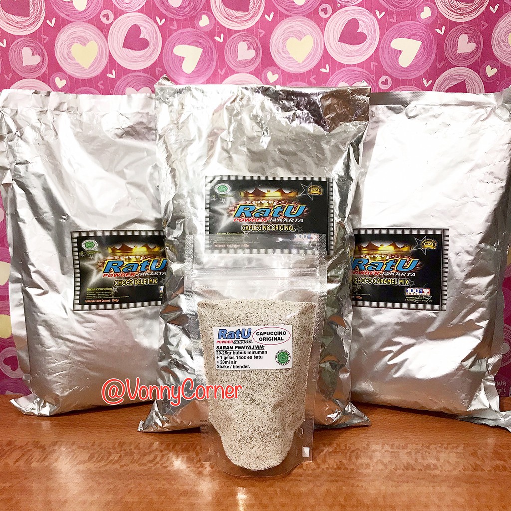 

RatU Minuman Bubuk Powder Drink Premium Share Pack HALAL MURAH ENAK Cappucino Choco Caramel Delfi