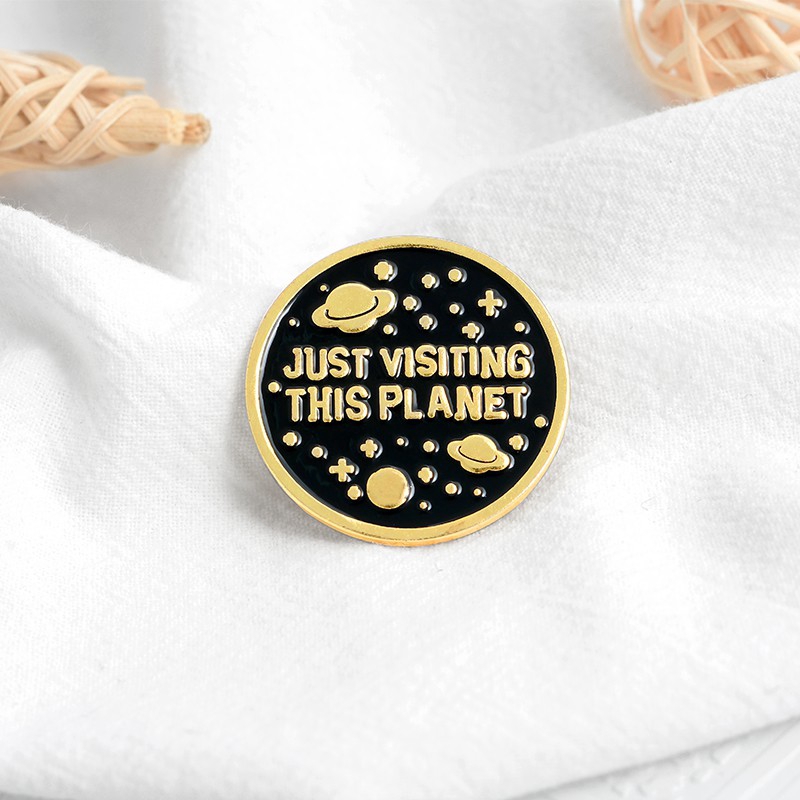 Bros Pin Desain Kartun Planet Gaya Jepang Untuk Aksesoris Sweater Kaos