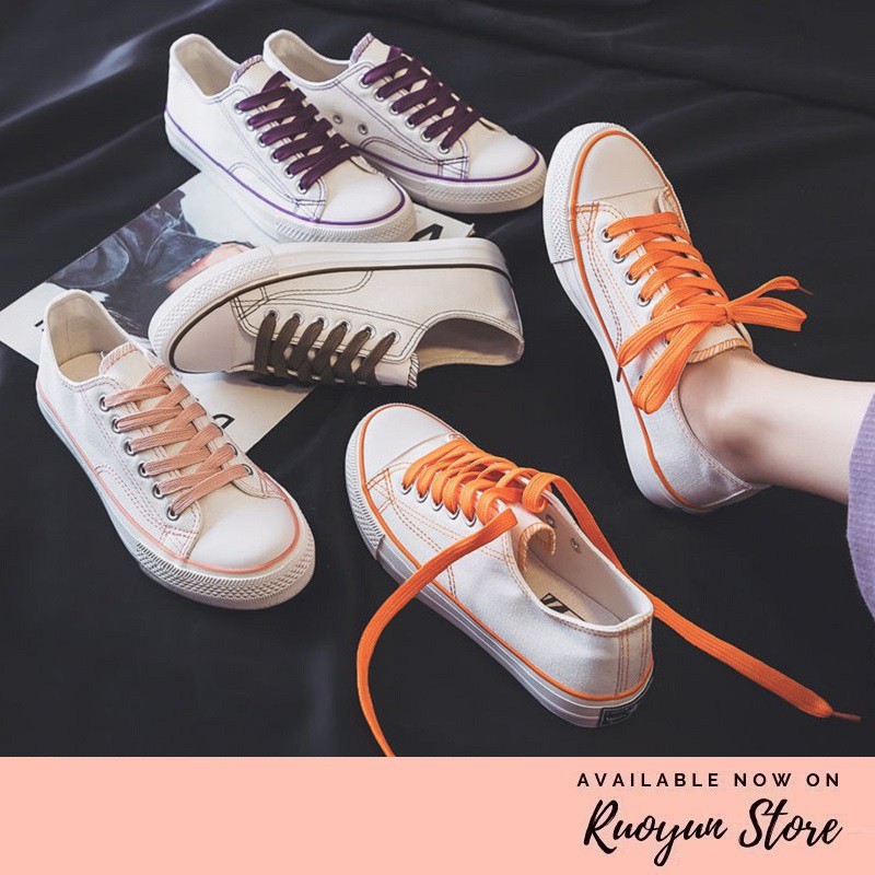 RYX - Candy Color Sepatu Sneakers Canvas Tali Lucu Wanita Fashion Casual (NO BOX) - Ori Import