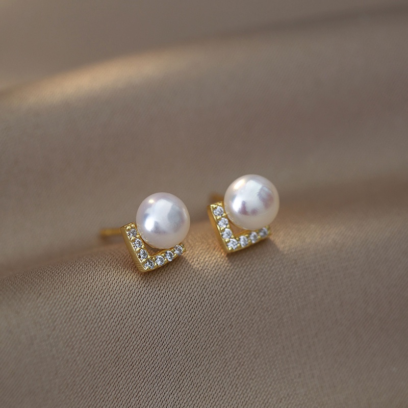 Anting Mutiara Bahan S925 Silver Untuk Wanita