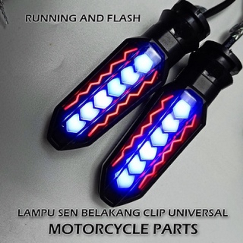 Lampu Sen SEIN Belakang Clip Running 2 in 1 Lampu Sen Motor Vario 160 vario 150 vario 125  Vixion Cbr Ninja Gsx Tiger Nmax Pcx Aerox Dll