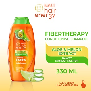 Image of Makarizo Hair Energy Fibertherapy Conditioning Shampoo Aloe & Melon 330 mL / Shampo Kondisioner
