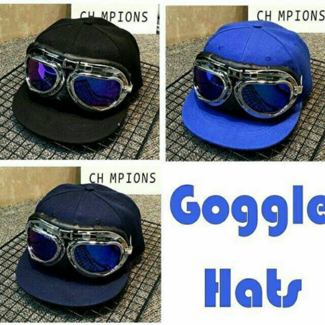 Google Hats Topi Google Topi Kacamata Pilot Topi Anak Unik