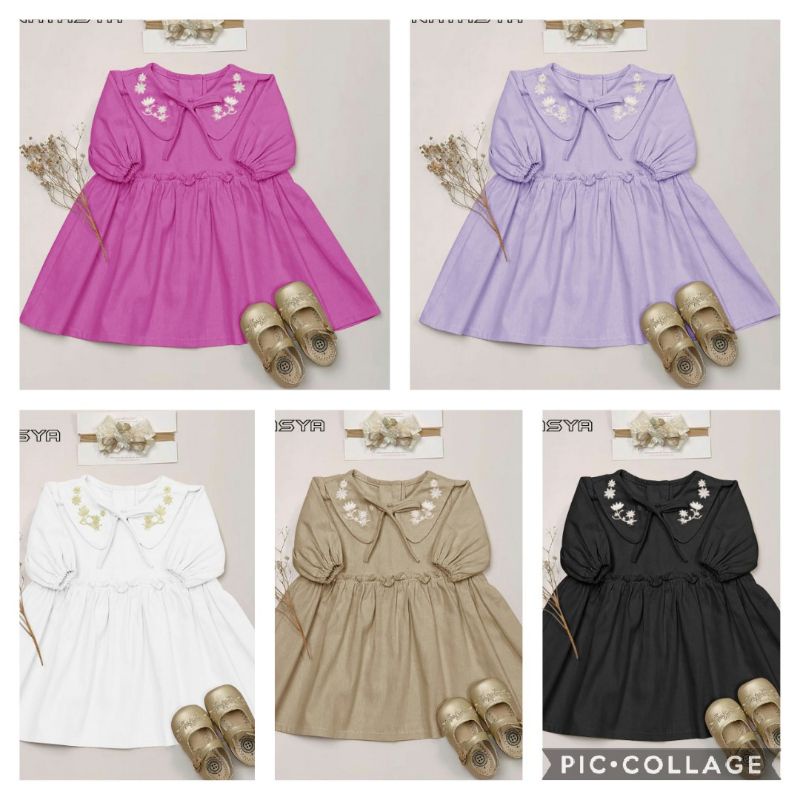 Dress anak-anak 2-3 Tahun / Dress Anak Natasya Kids  Bahan SHAKILA