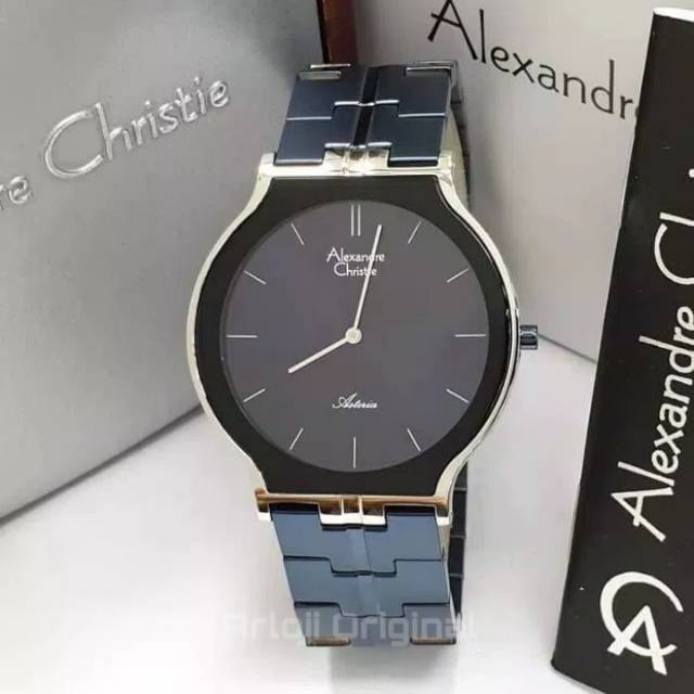JAM TANGAN PRIA ALEXANDRE CHRISTIE AC 8410 SILVER BLUE PRIA.ALEXANDRE CHRISTIE ORIGINAL