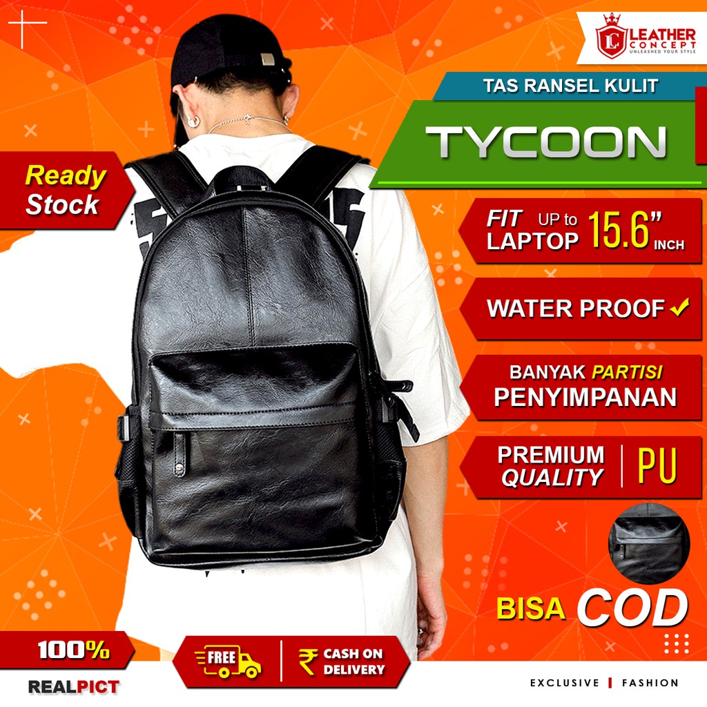 Tas Ransel Kulit Pria Tas Pria (TYCOON)