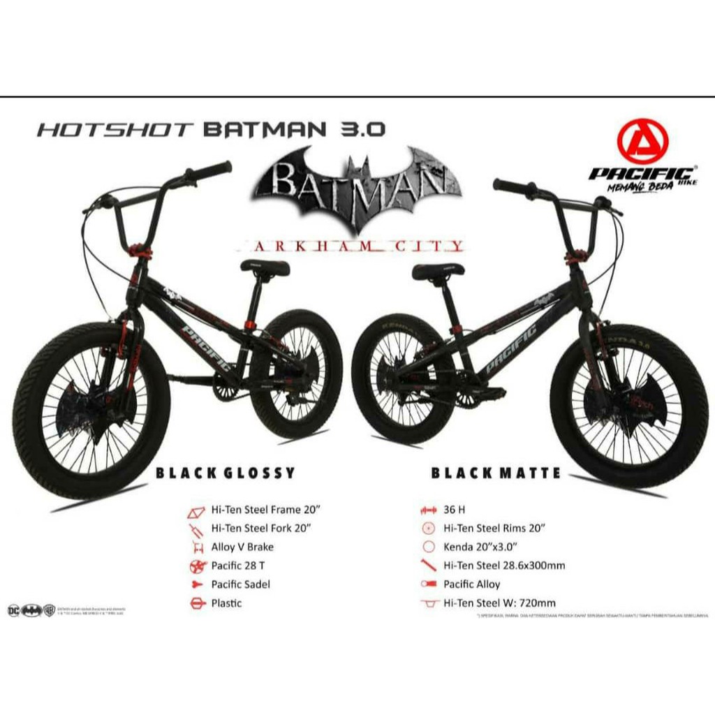 SEPEDA BATMAN BMX 20&quot; PACIFIC 3.0 ROTOR BICYLE