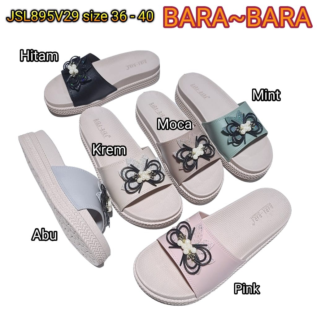 jelly sandal wanita bara bara slop karet import sendal cewek barabara JSL895V29