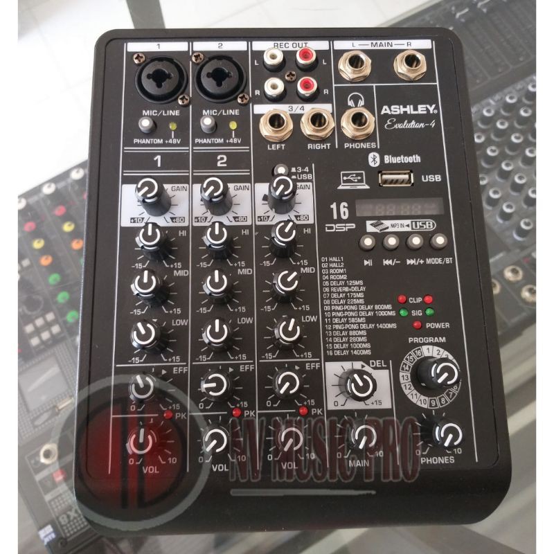 ASHLEY EVOLUTION 4 MINI MIXER | BLUETOOTH - USB