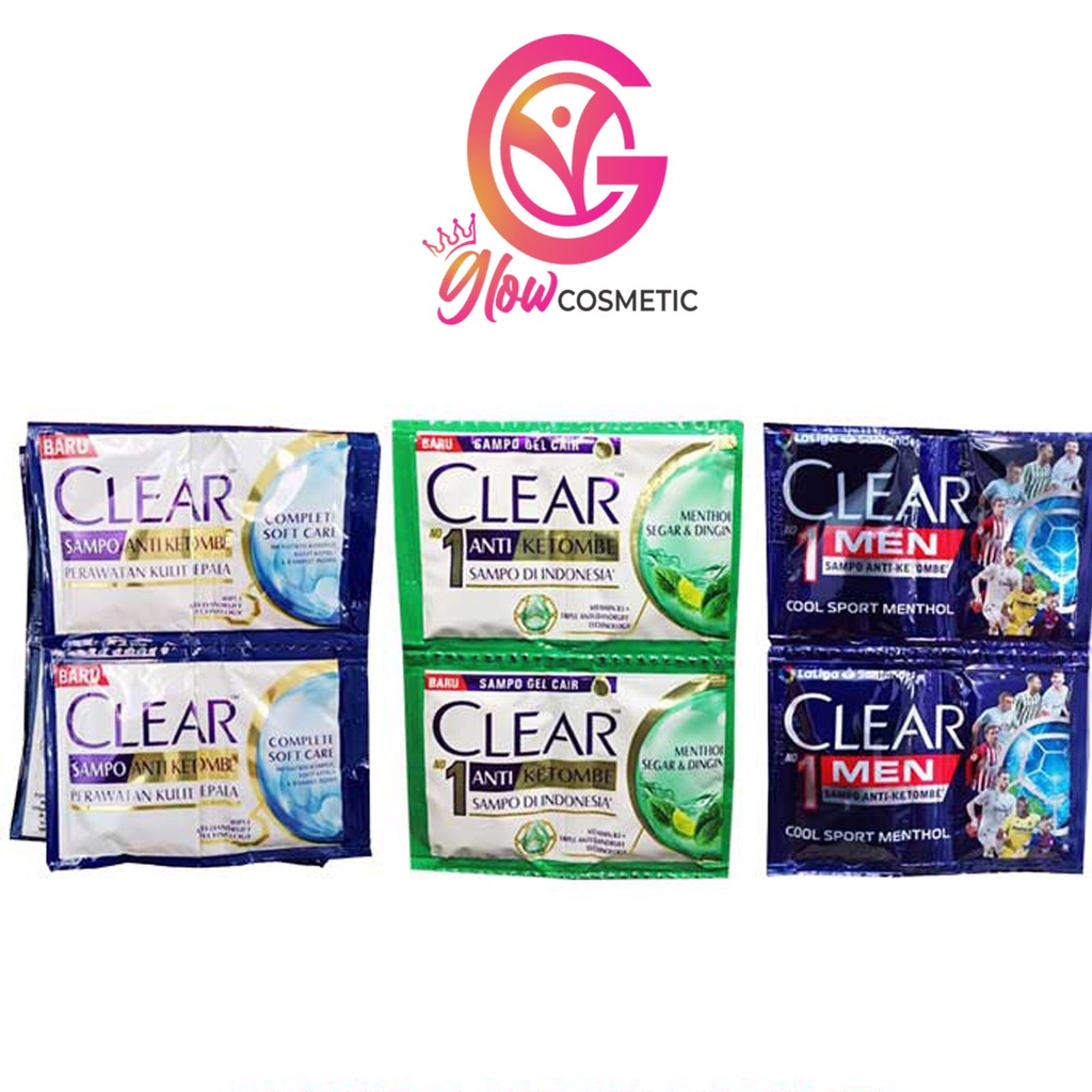 CLEAR SHAMPO SACHET TONIK MEN 3 IN 1, CLEAR MENTHOL, CLEAR MEN COOL SPORT PERSACHET