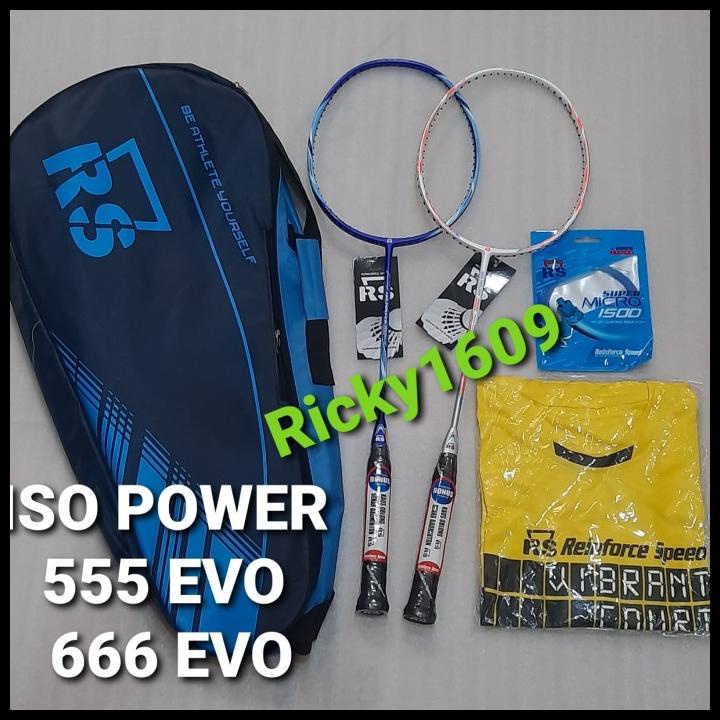 Raket Badminton Rs - Iso Power 555 Evo - Iso Power 666 Evo