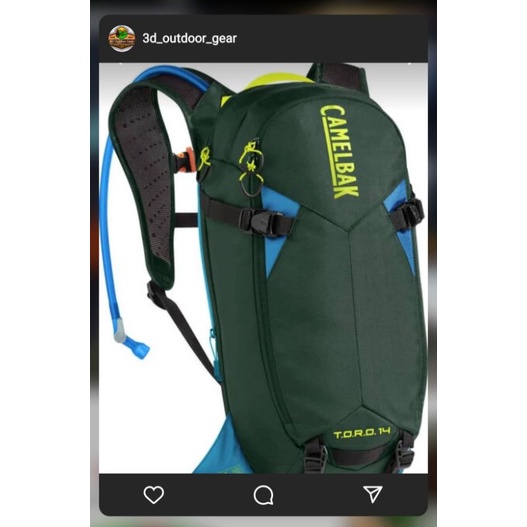 Tas Trail Running Sepeda MTB Camelbak Toro Ptotector 14 including Water Bladder