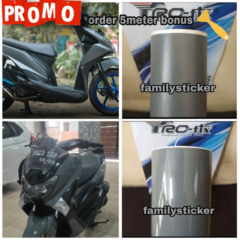 SKOTLET ABU-ABU STICKER SCOTLET WARNA ABU-ABU GLOSY SEKOTLET ABU-ABU DOFF STICKER SCOTLET MOTOR MOBI