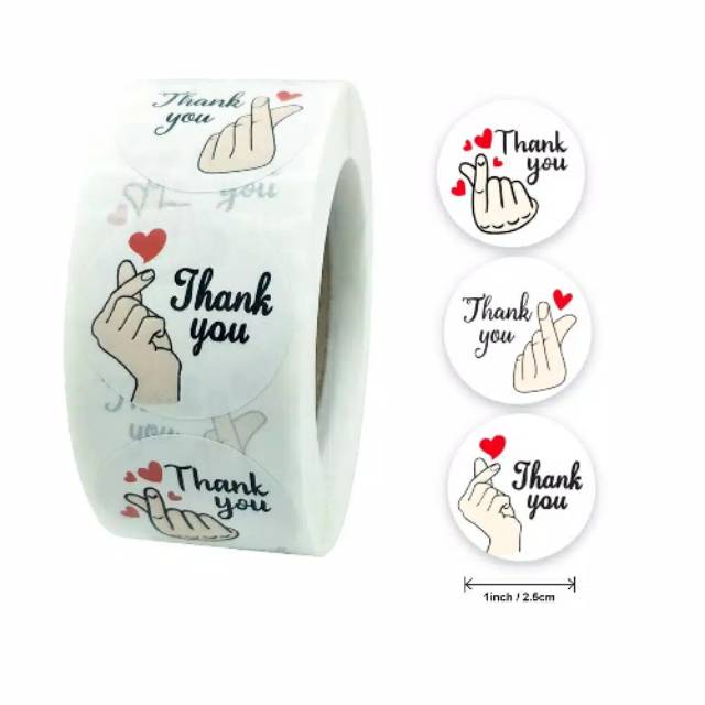 

Label bulat #2 Thank you Heart