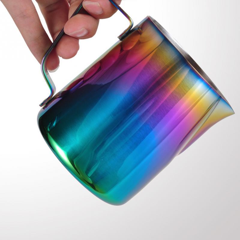 Gelas Pitcher Kopi Espresso Latte Art Rainbow Stainless Steel 350ml