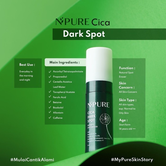 NPURE Dark Spot Cica Series penghilang pembersih wajah pembersih flex hitam pada wajah