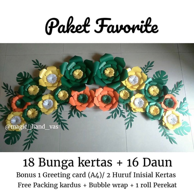 

Paper flower paket favorite