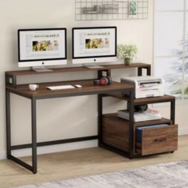 Meja Kerja Industrial Jati Klasik / Meja Kerja Jati