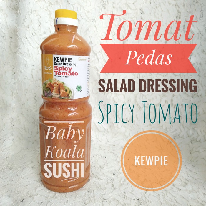 KEWPIE Salad Dressing Spicy Tomato 1 liter │ Saus Salad Tomat Pedas