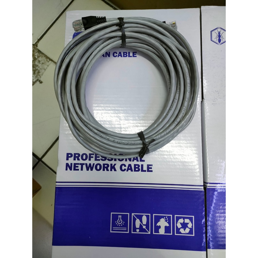 kabel lan 20m Kabel LAN dengan Kepala Konektor RJ45 + yang sudah terpasang 20 meter kabel lan 20m